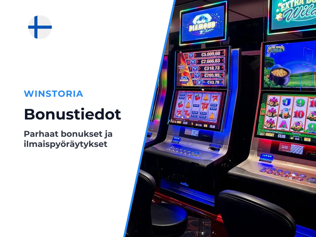 Taulukon tiedot tekstimuodossa. Winstoria Casino tarjoaa