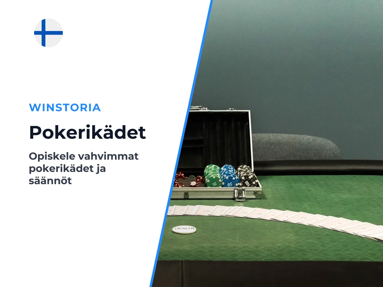 Värisuora, neljä samaa ja täyskäsi. Kaikkein